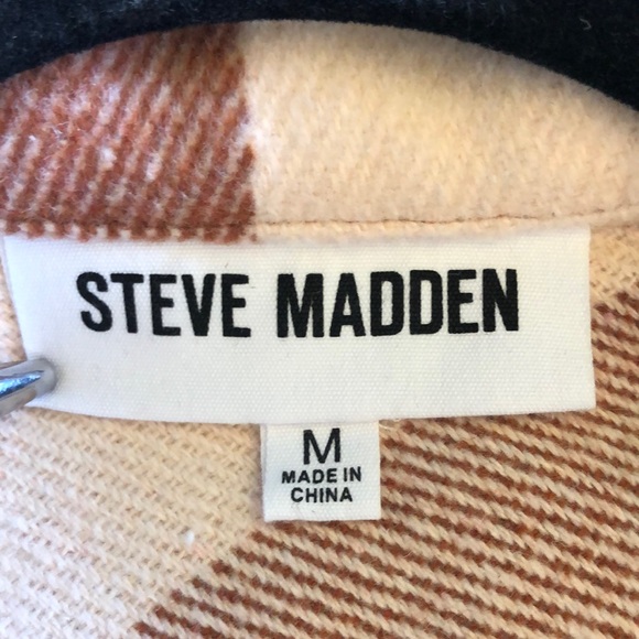 Steve Madden BB DAKOTA woman’s Rust & Cream Skacket with Fringe / Medium - Picture 3 of 8